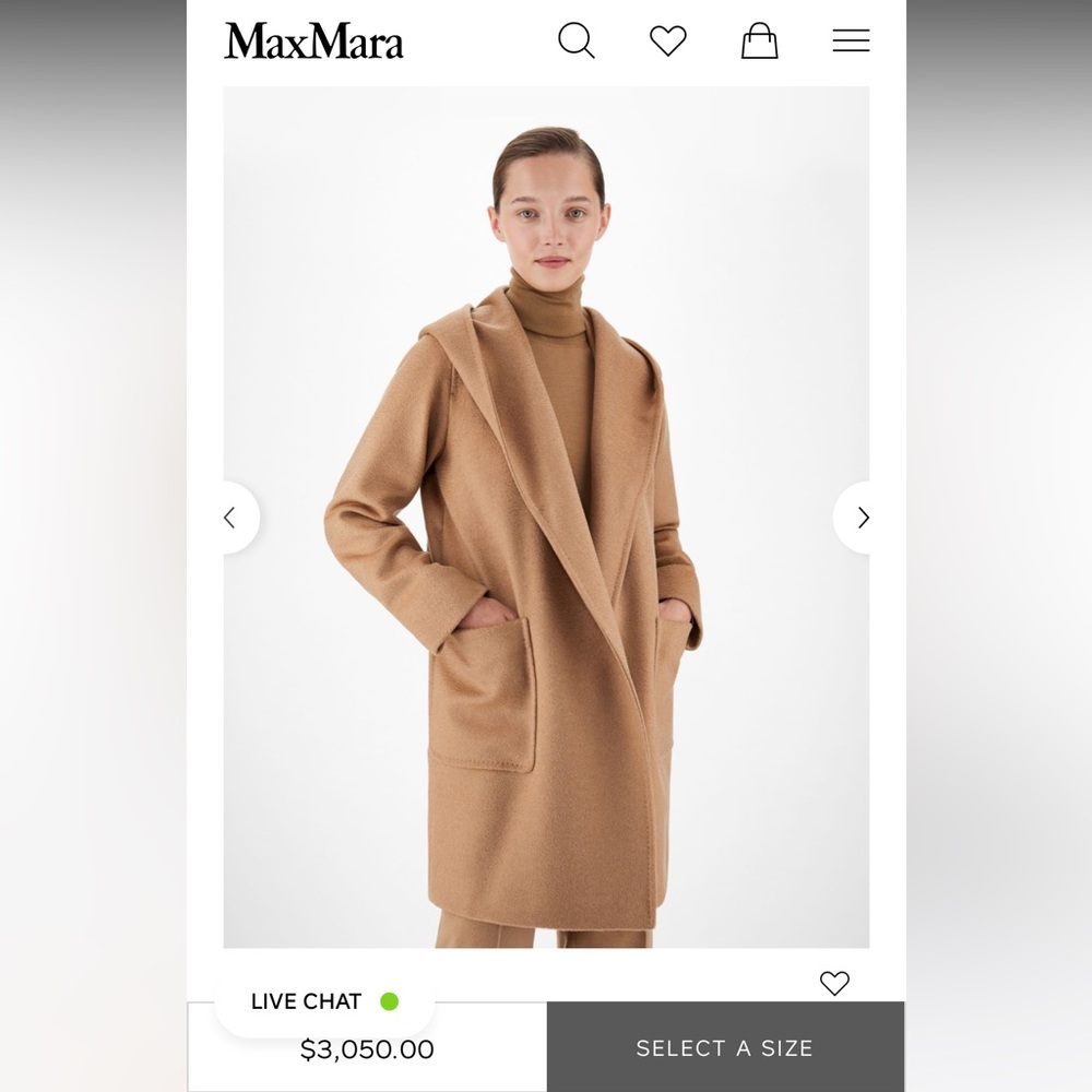 MAX MARA RIALTO CAMEL COAT